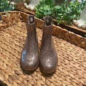 Toddler Size 9 Multicolor Sparkle Rain Booties